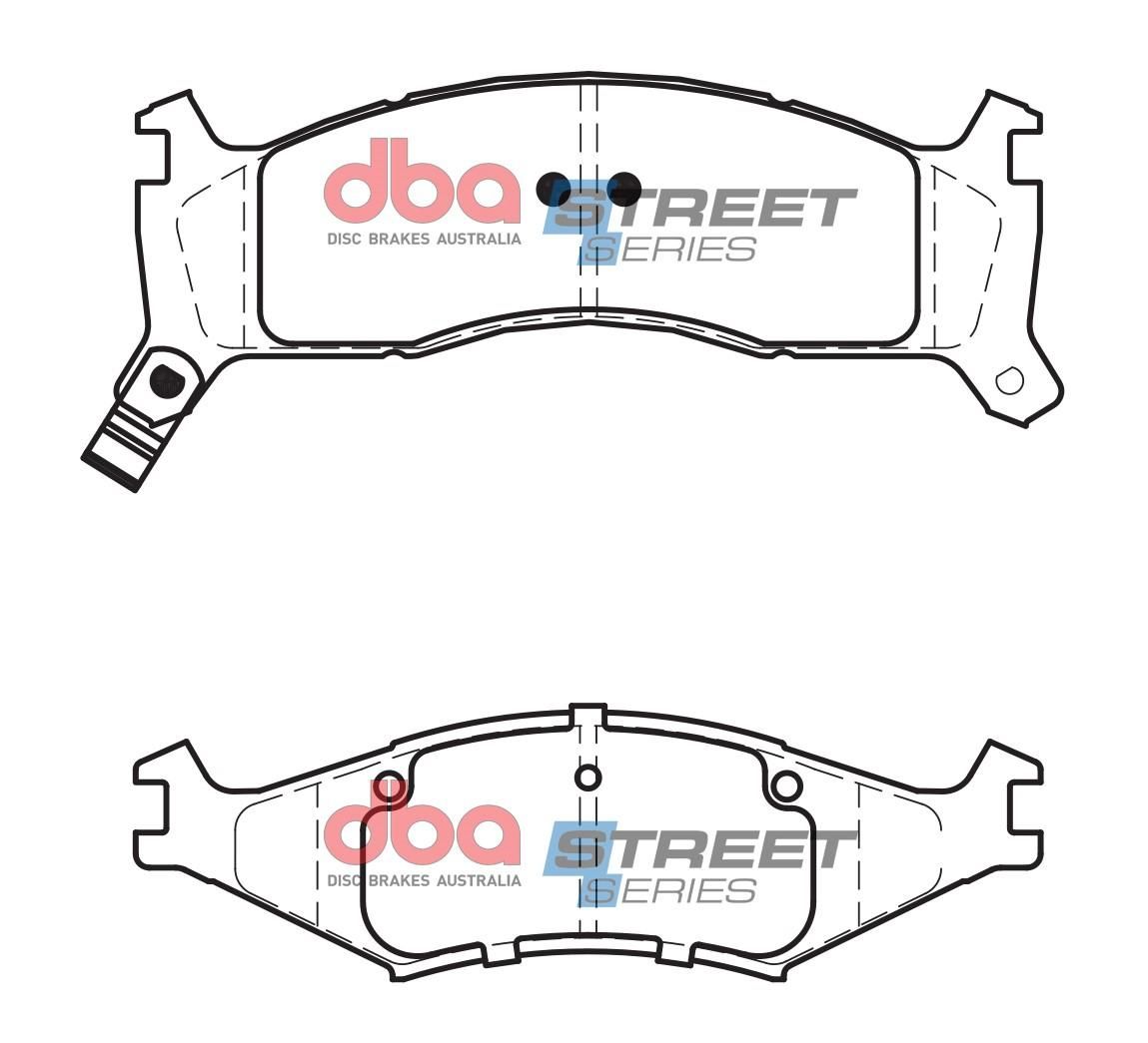 DBA SS STREET SERIES BRAKE PADS [ Kia Sportage  1996 - 1999 F ] - TecDoc Only