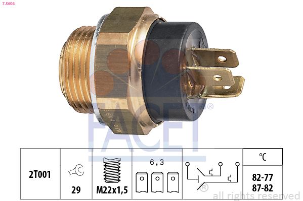 7.5604 FACET Made in Italy - OE Equivalent hőkapcsoló, hűtőventilátor