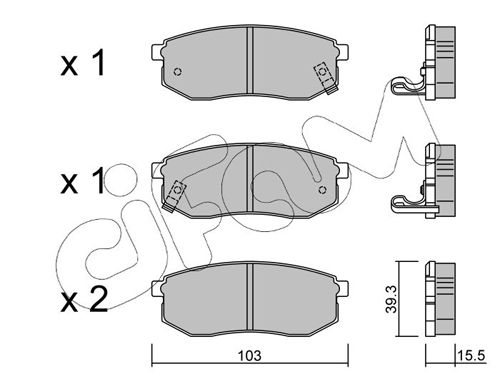 Brake Pad Set, disc brake 822-514-0