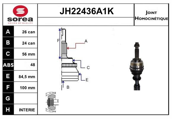 KIT CV JOINT AVEC KR078 - TOYOTA AV