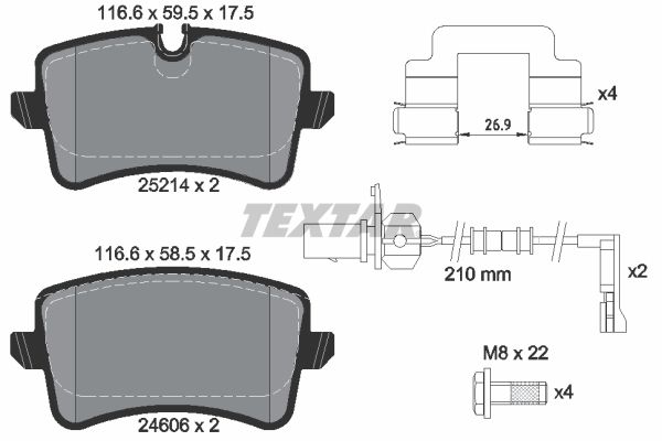 Brake Pad Set, disc brake 2521403