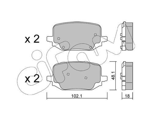 Brake Pad Set, disc brake 822-1331-0