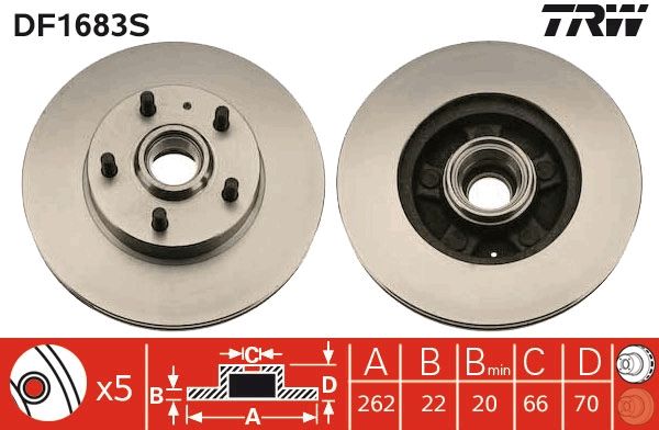 Brake Disc DF1683S