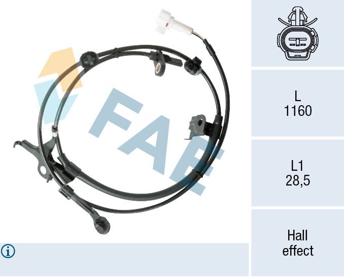 FAE 78572 - Sensor, Raddrehzahl