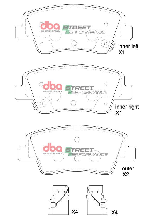 DBA  SP PERFORMANCE  BRAKE PADS [ Hyundai Ioniq 5/ Kia EV6 2022 - On F ] - TecDoc Only