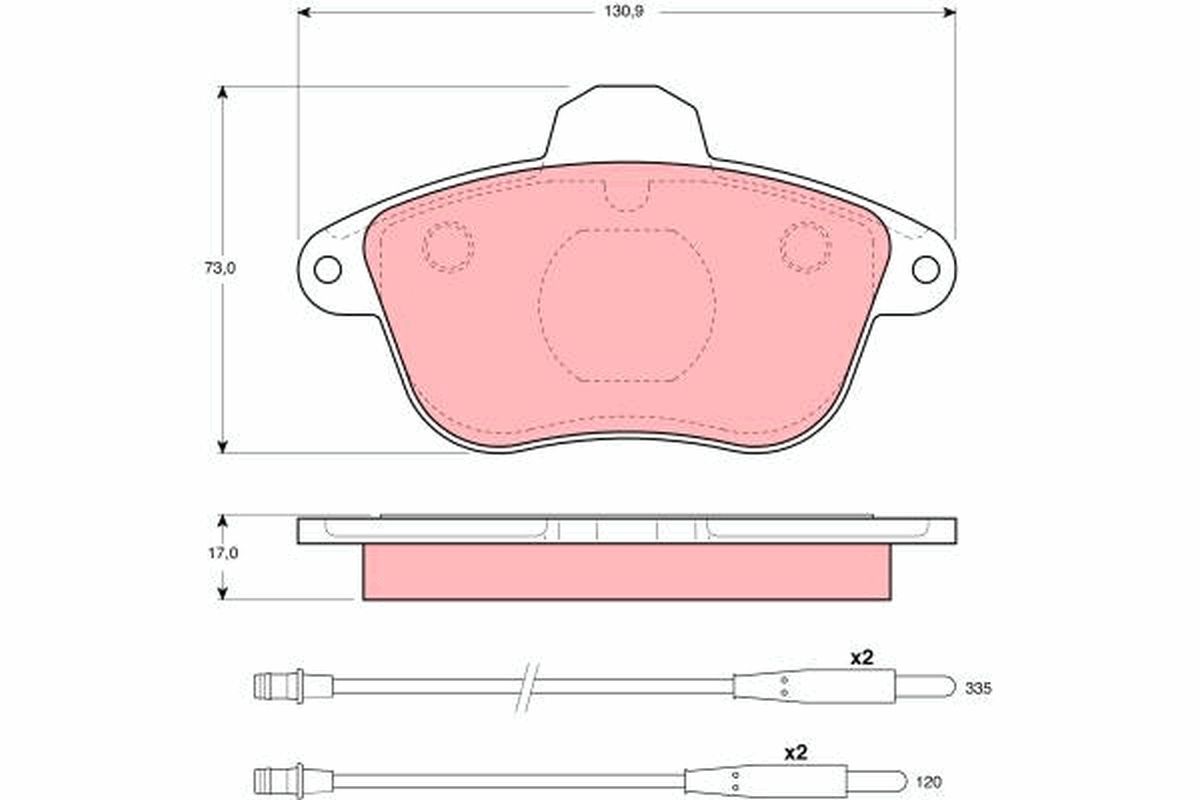 Brake Pad Set, disc brake GDB796