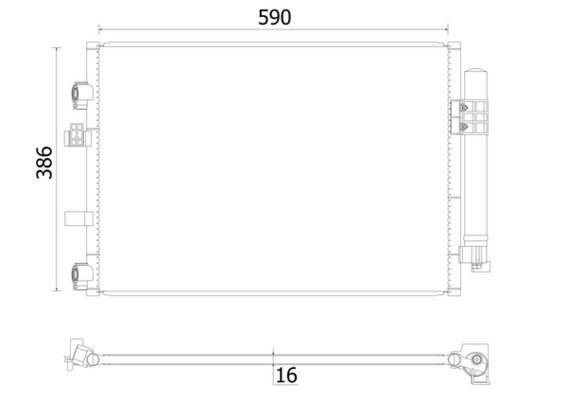 Condenser, air conditioning AC 930 000S