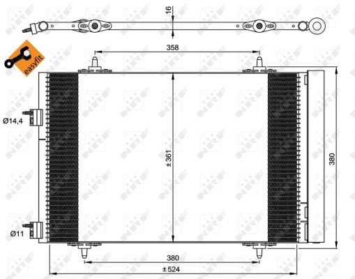 NRF 35945 Condenser, air conditioning