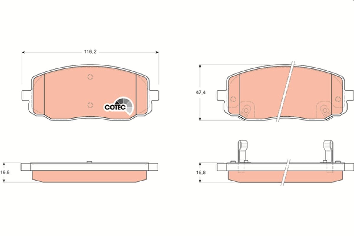 Brake Pad Set, disc brake GDB3369