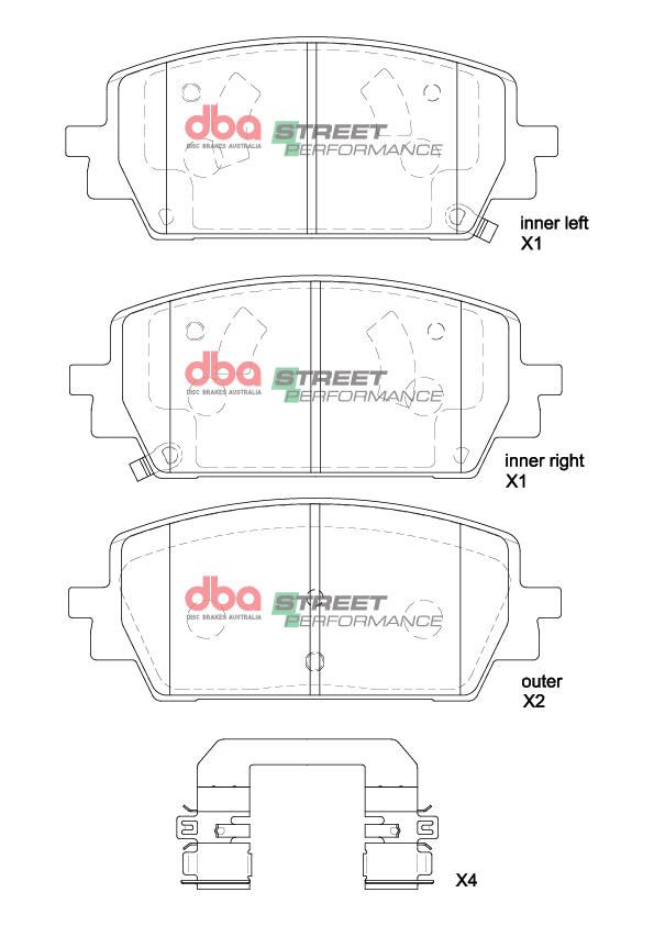 DBA  SP PERFORMANCE  BRAKE PADS [ Genesis G80 2.5T/AWD 2020 - On F ] - TecDoc Only