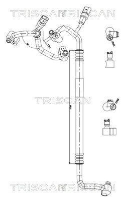 TRISCAN 9010 29134 - Hochdruck-/Niederdruckleitung, Klimaanlage
