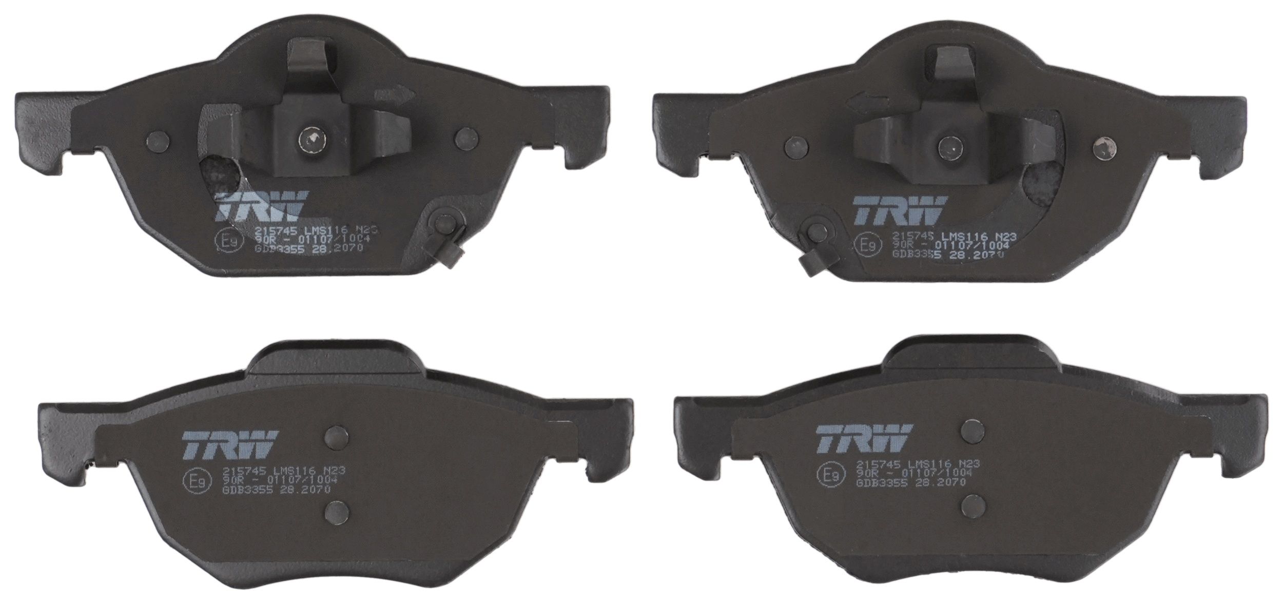 TRW DISC BRAKE PADS - TecDoc 2