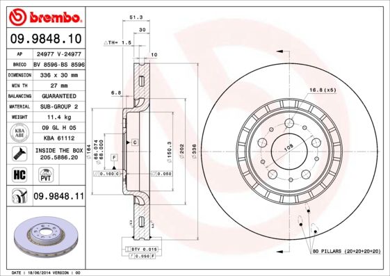 Brake Disc 09.9848.11