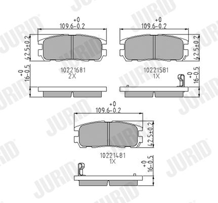 Brake Pad Set, disc brake 572221J