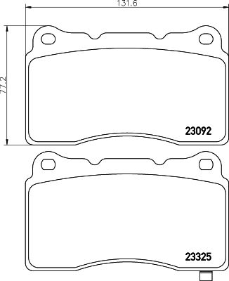 Комплект тормозных колодок, дисковый тормоз 8DB 355 006-601