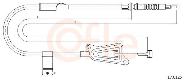 Cable Pull, parking brake 17.0125