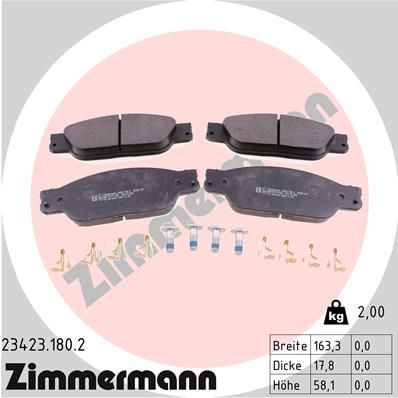 Brake Pad Set, disc brake 23423.180.2