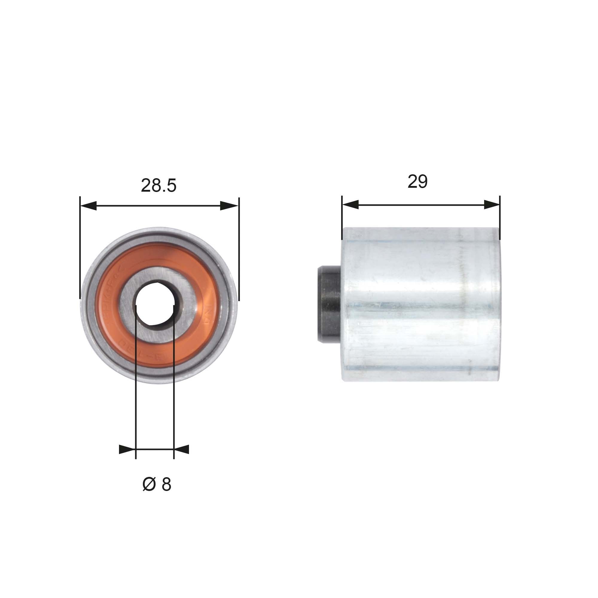 Deflection Pulley/Guide Pulley, timing belt T42148