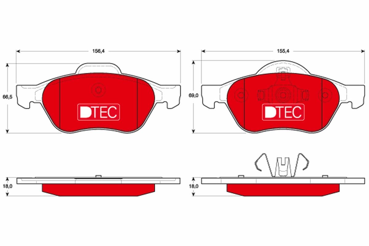 Brake Pad Set, disc brake GDB1687DTE