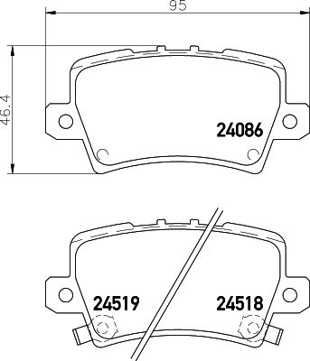 Brake Pad Set, disc brake 8DB 355 006-751