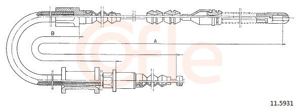 Cable Pull, parking brake 11.5931