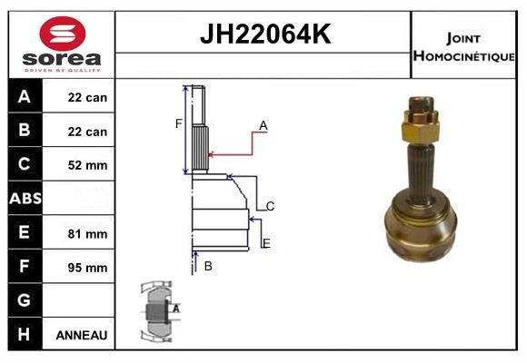 KIT CV JOINT AVEC KR050 - KADETT