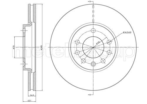 METELLI 23-0608C - Bremsscheibe