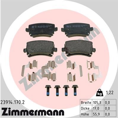 Brake Pad Set, disc brake 23914.170.2