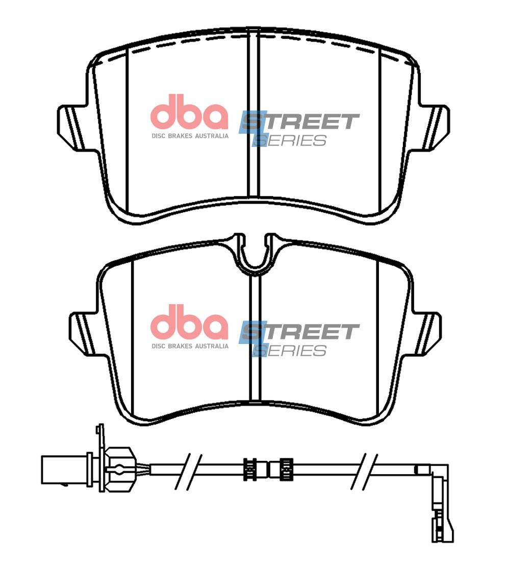 DBA SS STREET SERIES BRAKE PADS [  Audi A6 / A7 / A8 2010 -> R ](suits wear sensor DBAWS1121, DBAWS1127, DBAWS1128 ) - TecDoc Only