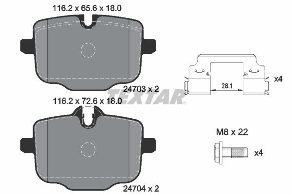 Brake Pad Set, disc brake 2470301