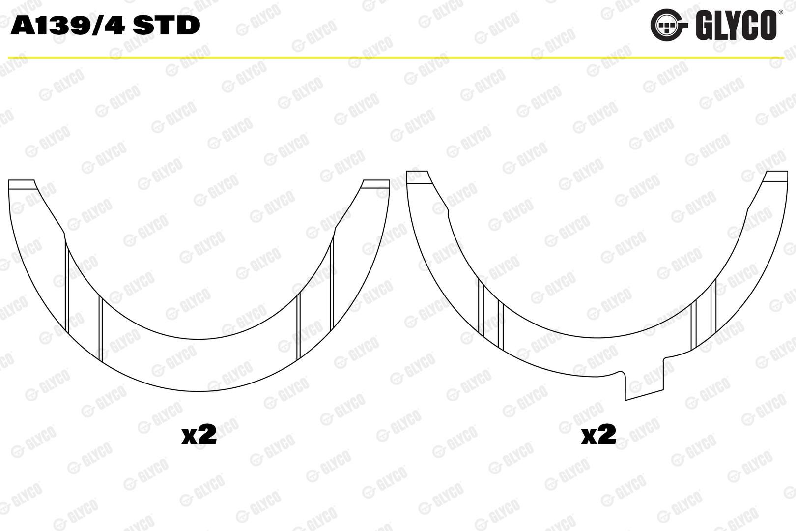 GLYCO A139/4 STD - Distanzscheibe, Kurbelwelle