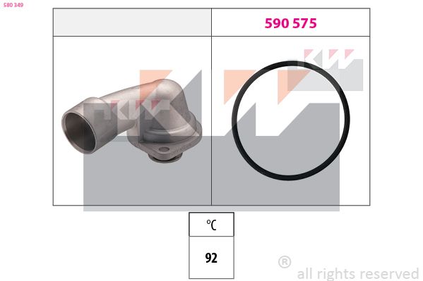 580 349 KW Made in Italy - OE Equivalent termosztát, hűtőfolyadék