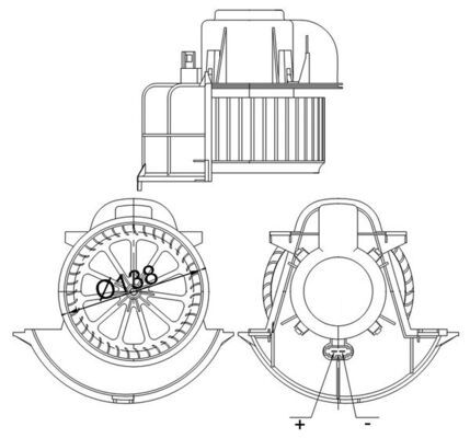 Вентилятор салона AB 113 000S