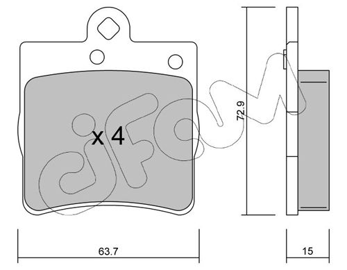 Brake Pad Set, disc brake 822-343-0