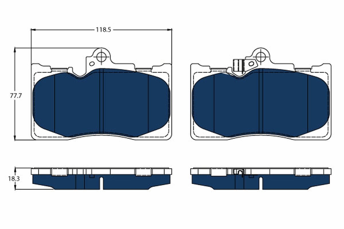 TRW BRAKE PAD SET, DISC BRAKE - TecDoc Only