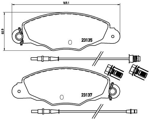 Brake Pad Set, disc brake P 61 061