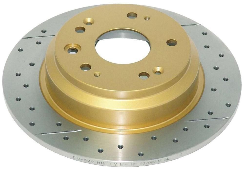 Street Gold Cross-drilled/slotted SLD [ Honda Odyssey 00-05 R ] - TecDoc Only