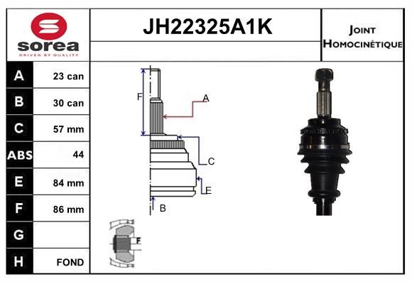 KIT CV JOINT AVEC KR083 - MEGANE DC