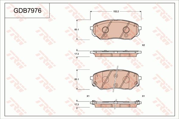 TRW DISC BRAKE PADS - TecDoc Only