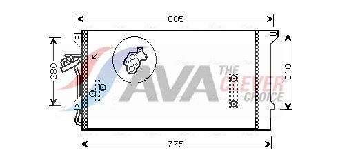 AVA QUALITY COOLING VNA5244D - Kondensator, Klimaanlage ** CLEVER FIT **