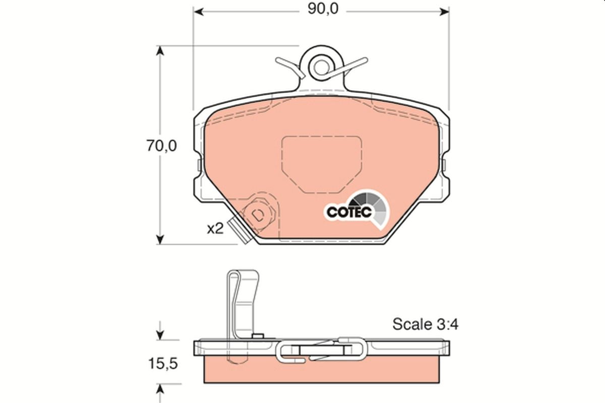 Brake Pad Set, disc brake GDB1365