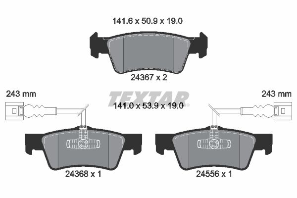 Brake Pad Set, disc brake 2436701