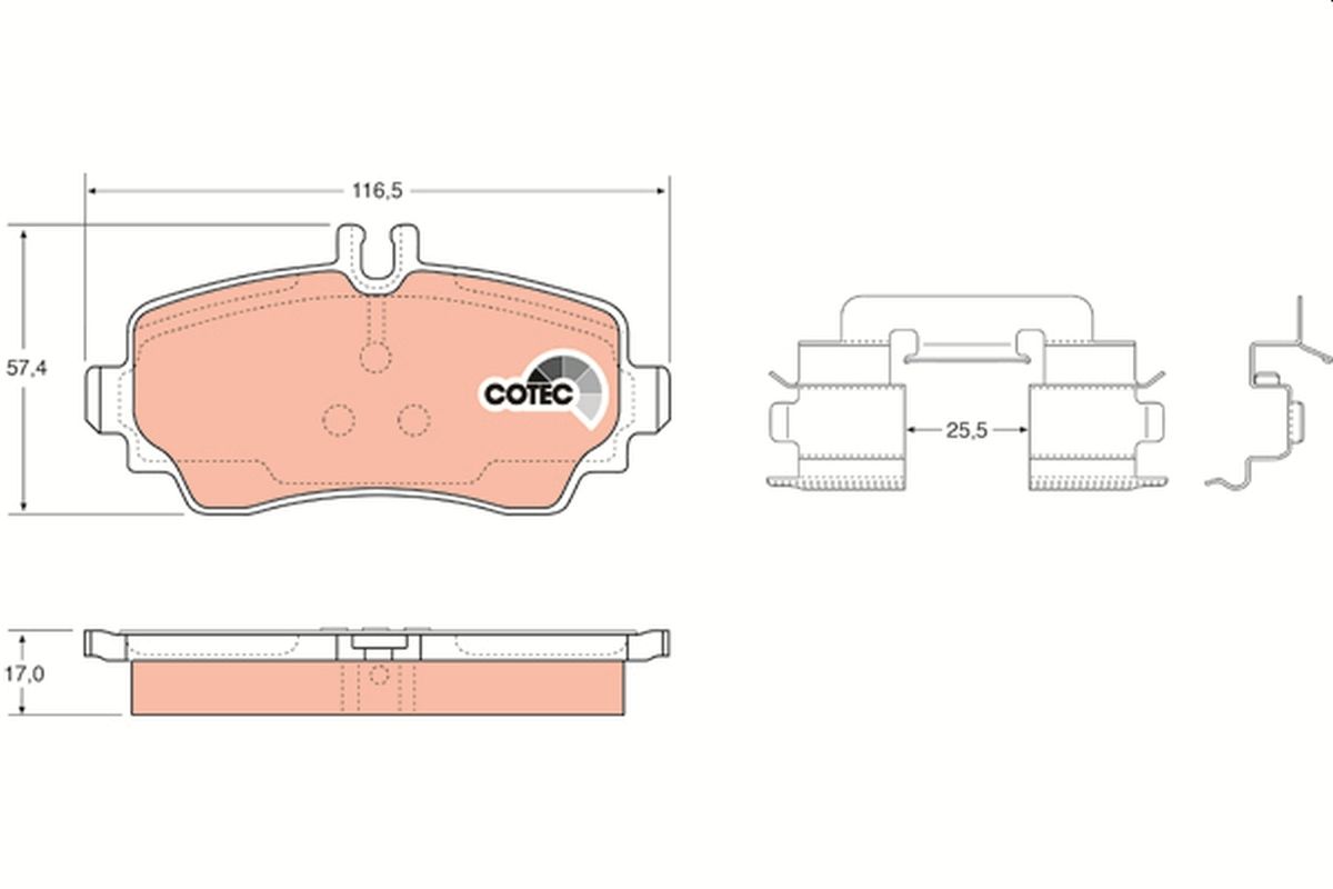 Brake Pad Set, disc brake GDB1293