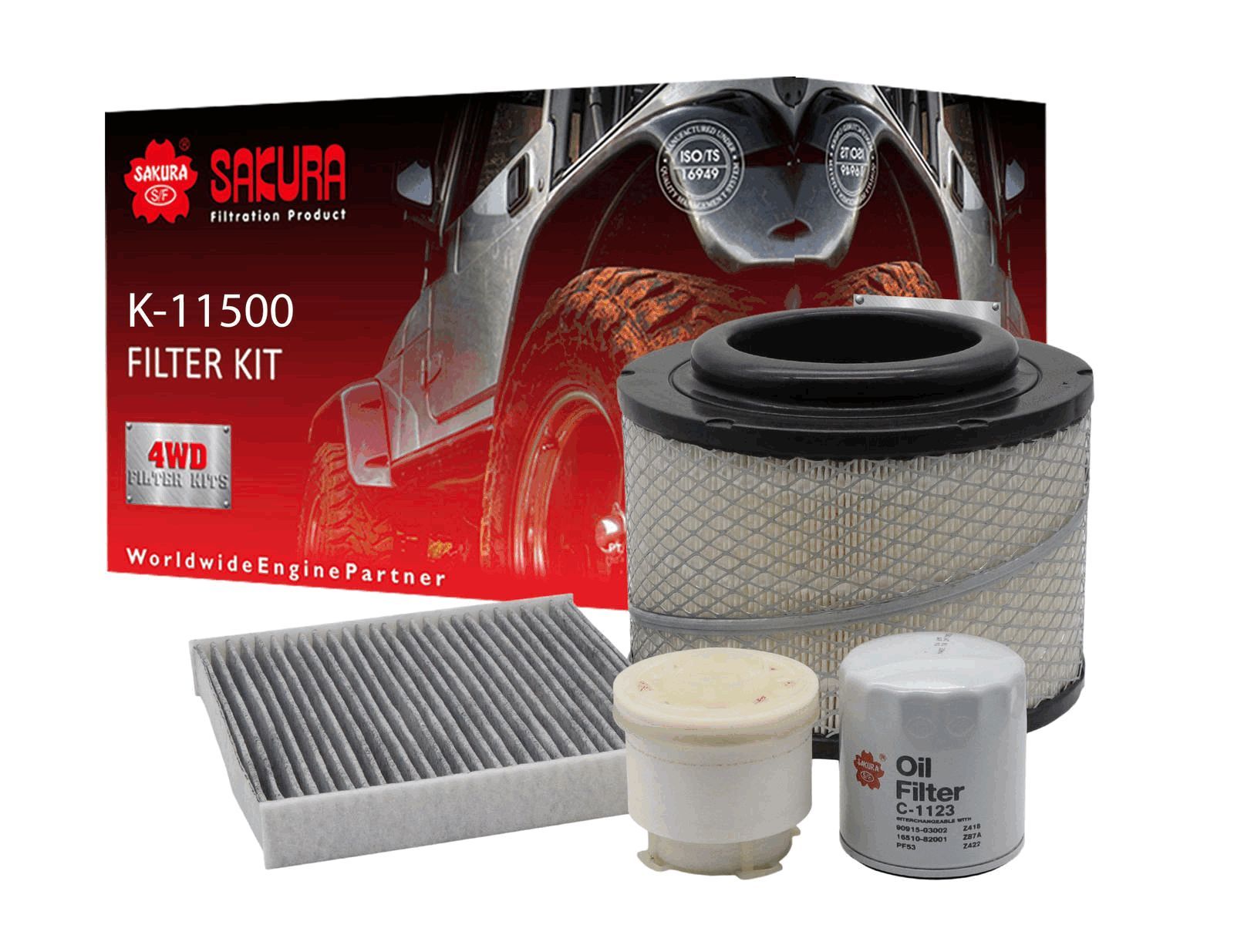 FILTER KIT OIL FUEL AIR CABIN - TecDoc Only