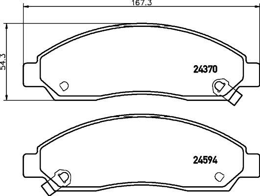 Brake Pad Set, disc brake 8DB 355 013-291