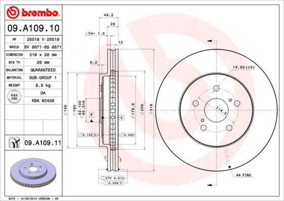 Brake Disc 09.A109.11