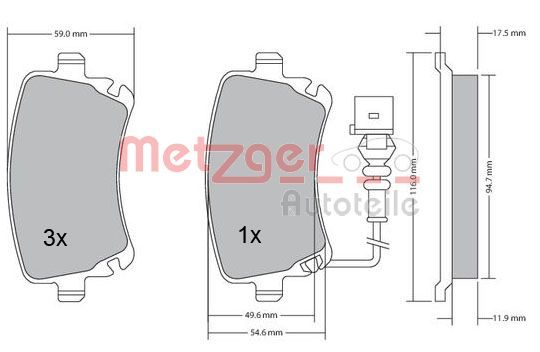 Brake Pad Set, disc brake 1170051