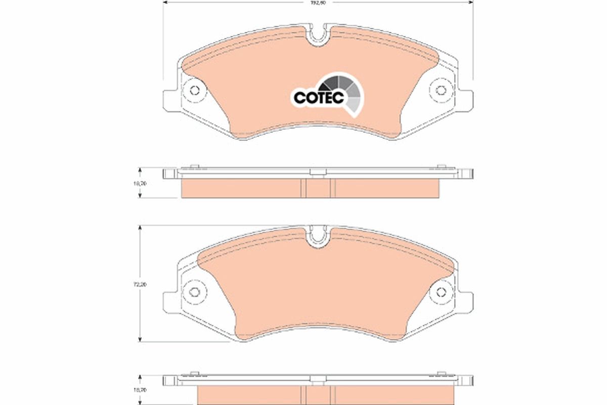 Brake Pad Set, disc brake GDB1825