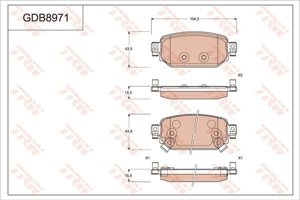 TRW DISC BRAKE PADS - TecDoc Only