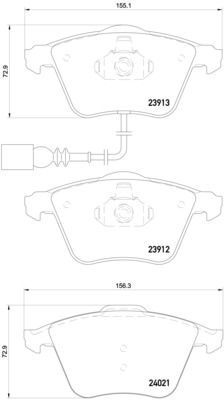 Brake Pad Set, disc brake P 85 129